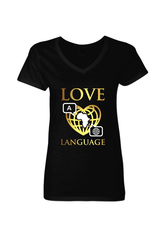 LL Women's black t-shirt with words