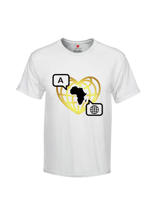 LL MENS white logo white T-shirt