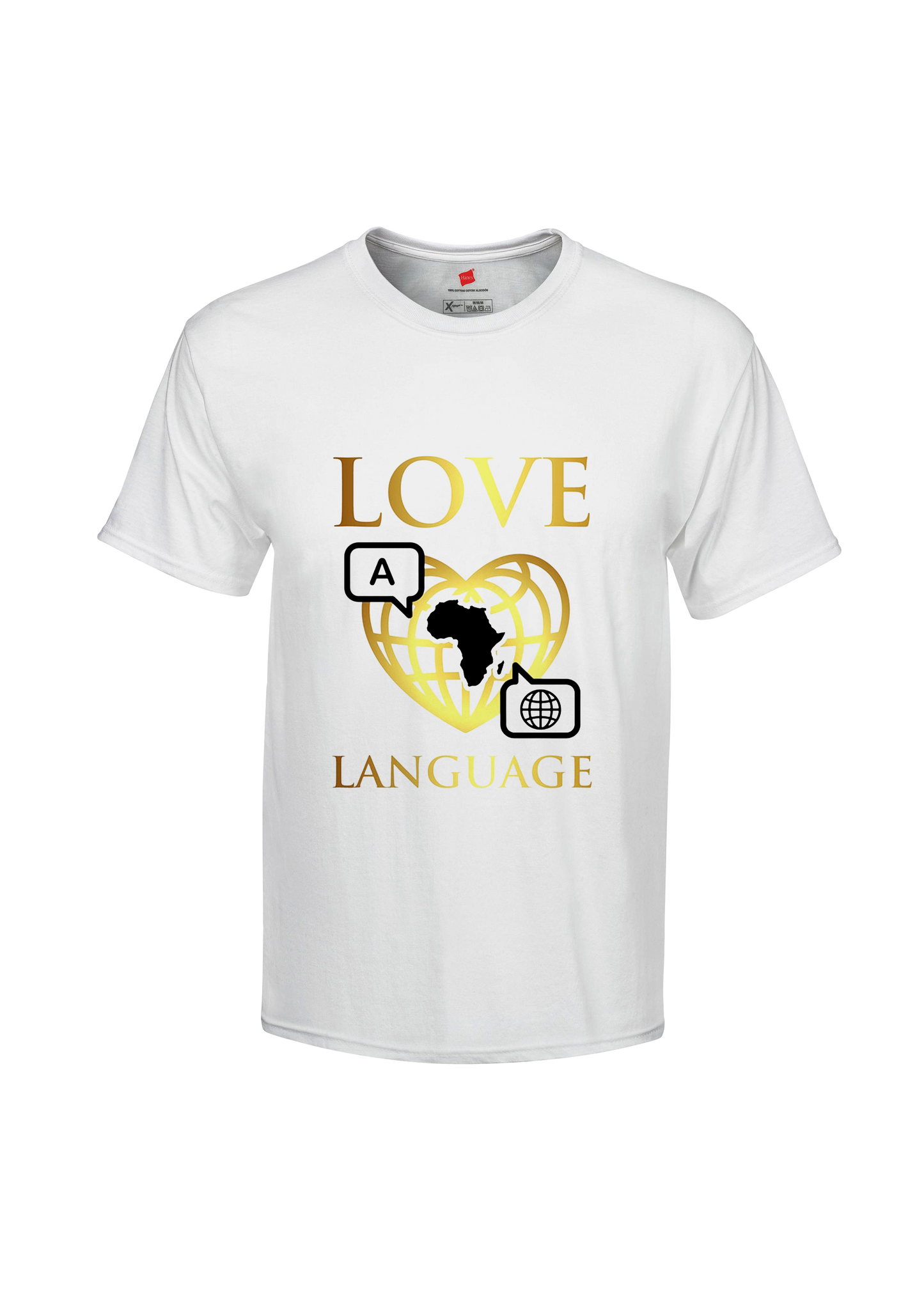 LL Mens white t shirt logo with words